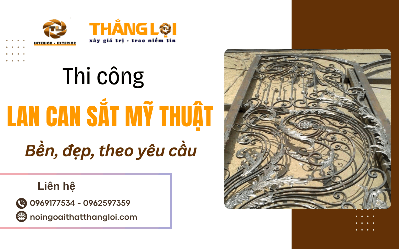 lan can sắt mỹ thuật